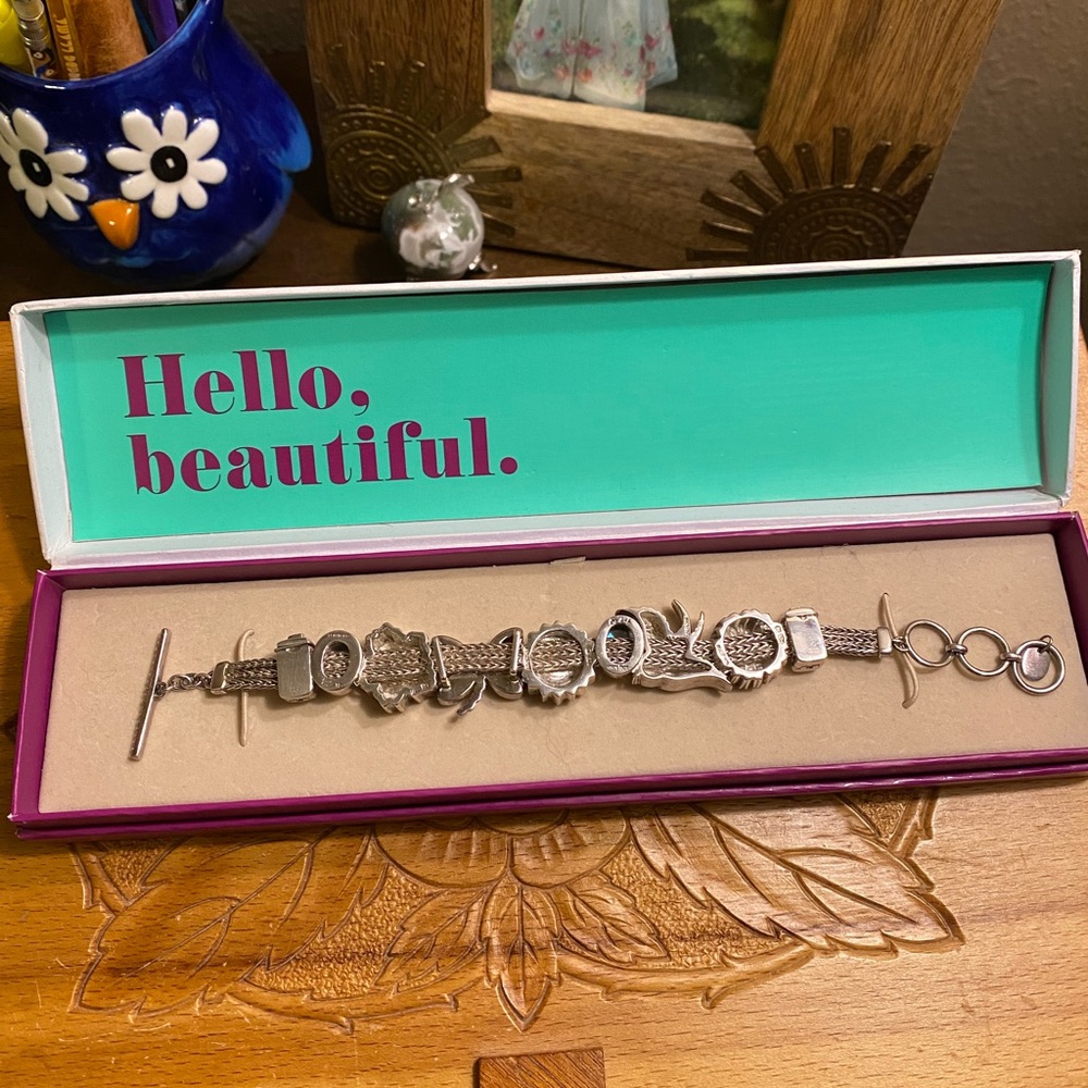 Lori Bonn Petal to the Metal Sterling Garden theme Charm Bracelet 7 to 8 NWOT - Picture 4 of 6